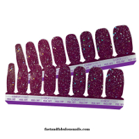 Bordeaux Glitz Nail Strips